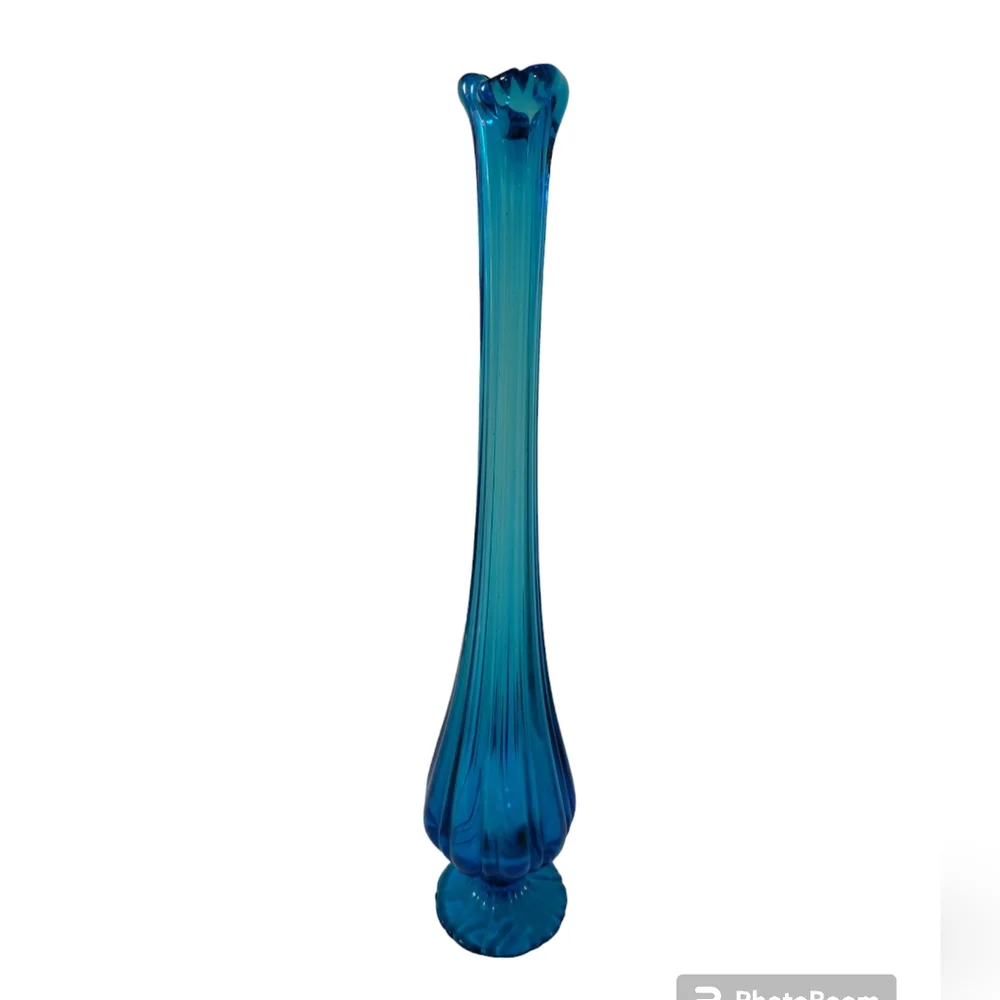 L.E. Smith blue glass